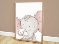 Kinderposter, kinderposters, geboorteposter, geboorte poster, posters set, drieluik poster, poster kinderkamer, posters kinderkamer, poster babykamer, muurdecoratie babykamer, gepersonaliseerde poster, poster olifant, alfabet poster, poster muur, poster